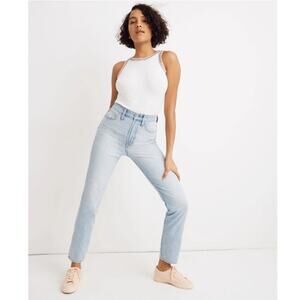 Madewell The Curvy Perfect Vintage Fitzgerald Light Wash Denim High Rise Jeans